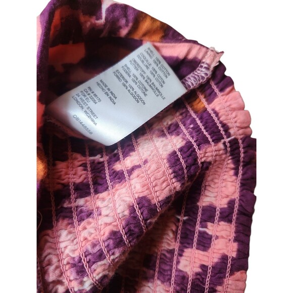 Anthropologie Babydoll Cropped Top Womens Medium Purple Ruffle Beach Boho Summer - Picture 6 of 8